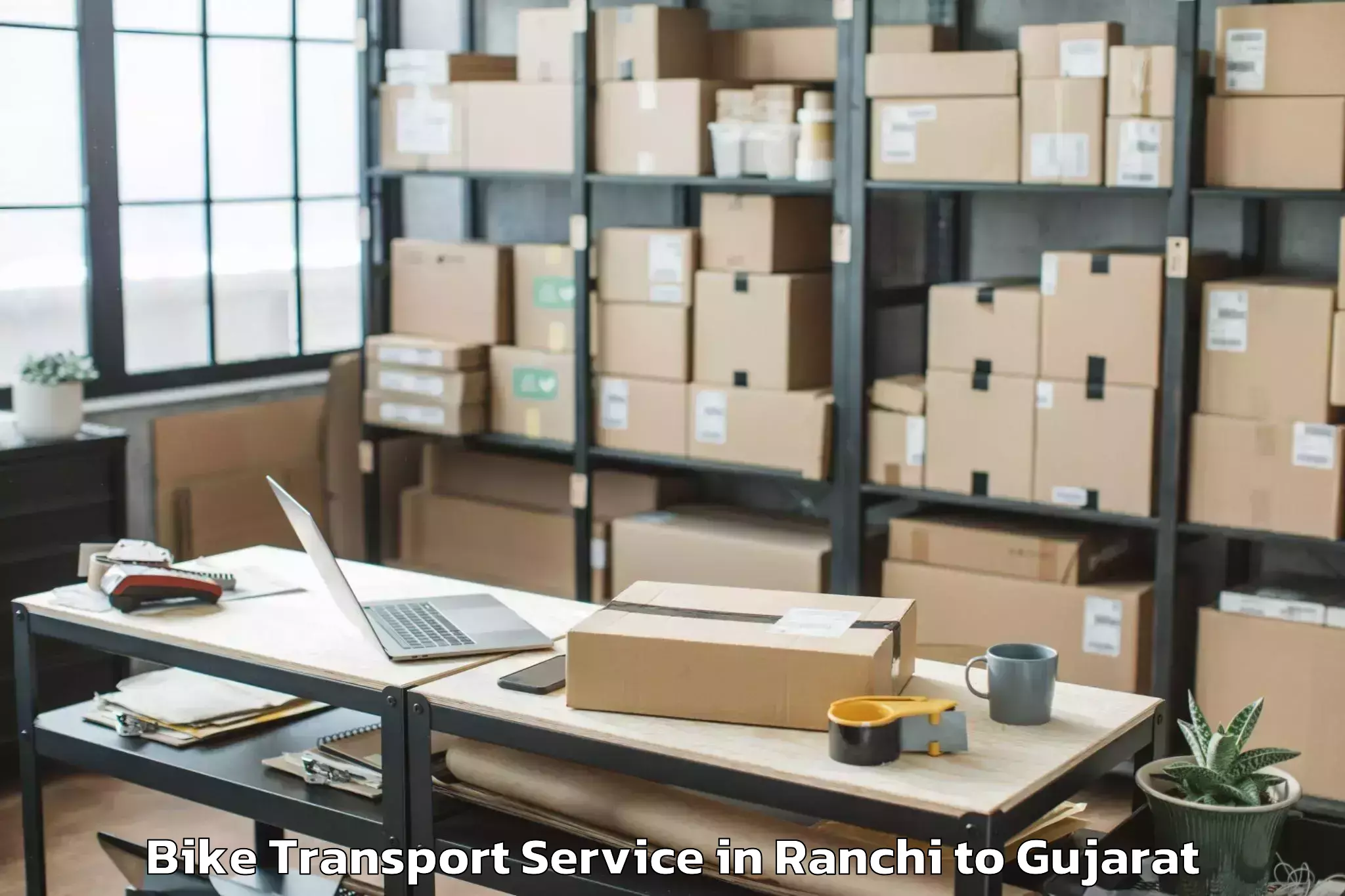 Top Ranchi to Sardarkrushinagar Dantiwada Ag Bike Transport Available